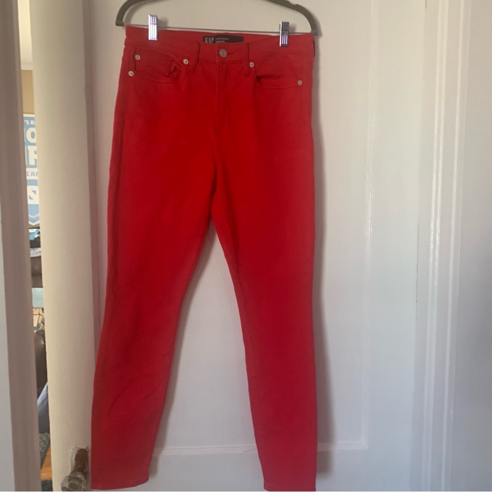 Women’s Gap high rise leggings skimmer jeans size 6/28 red
